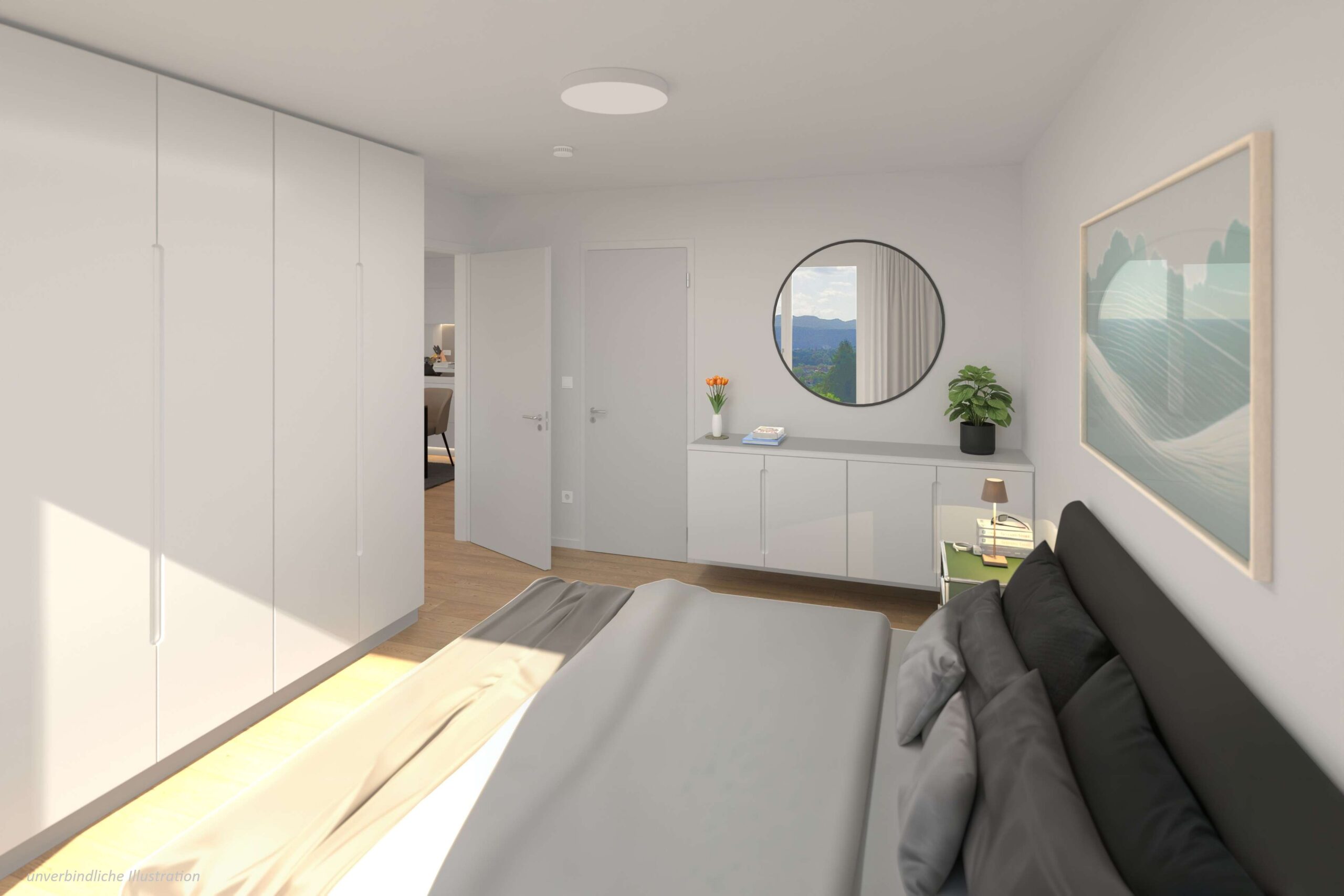 Detailansicht Schlafzimmer der Immobilie "Tag der offenen Tür" am 11.10.26 von 13 - 15 Uhr 4-Zimmer-Wohnung im Erdgeschoss