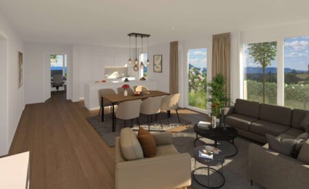 Detailansicht Wohnzimmer der Immobilie "Tag der offenen Tür" am 11.10.26 von 13 - 15 Uhr 4-Zimmer-Erdgeschoss-Wohnung mit Achalm-Blick