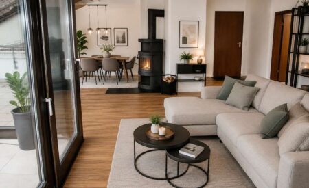 Detailansicht Zimmer bspl. KI-Möblierung der Immobilie 2,5-Zimmer-Studiowohnung an der Achalm