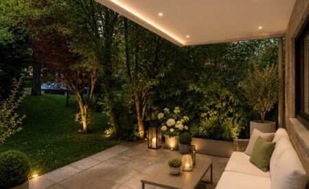 Detailansicht Balkon bspl. KI-Möblierung der Immobilie Schöne 2-Zimmer-Erdgeschoss-Wohnung an der Achalm