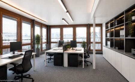 Detailansicht Büro bspl. KI-Möblierung der Immobilie Gewerbe-Einheit in zentraler Lage