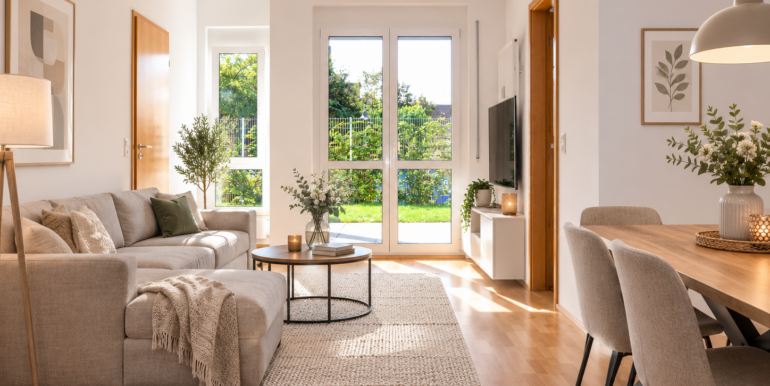 Wohn-/Esszimmer bspl. Möblierung