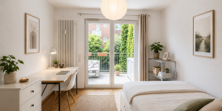 Zimmer 1 bspl. Möblierung