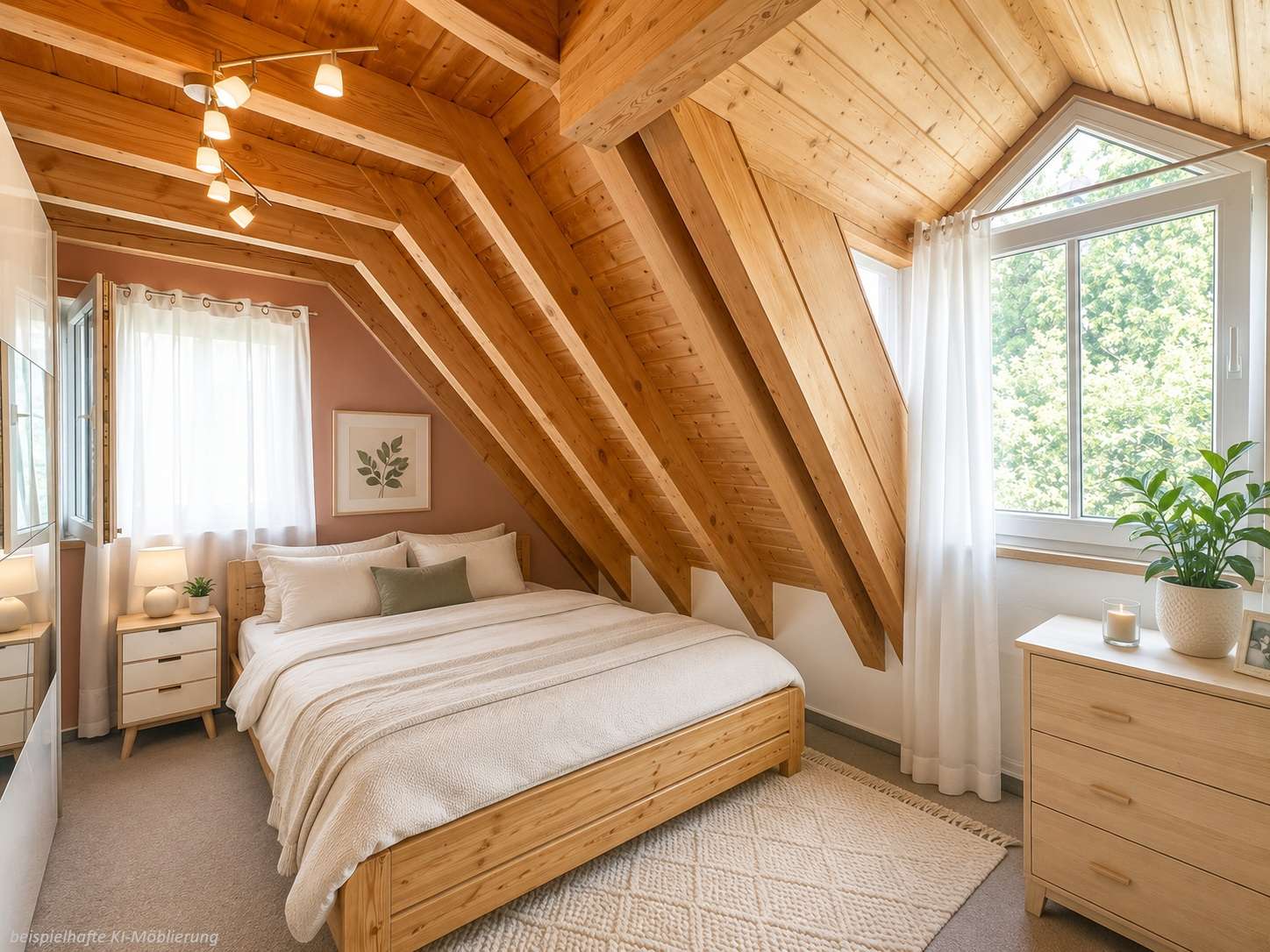 Detailansicht Zimmer bspl. KI-Möblierung der Immobilie Schöne Doppelhaushälfte in ruhiger Lage