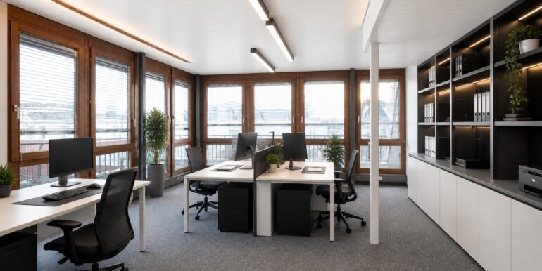 Büro beispielhafte KI-Möblierung