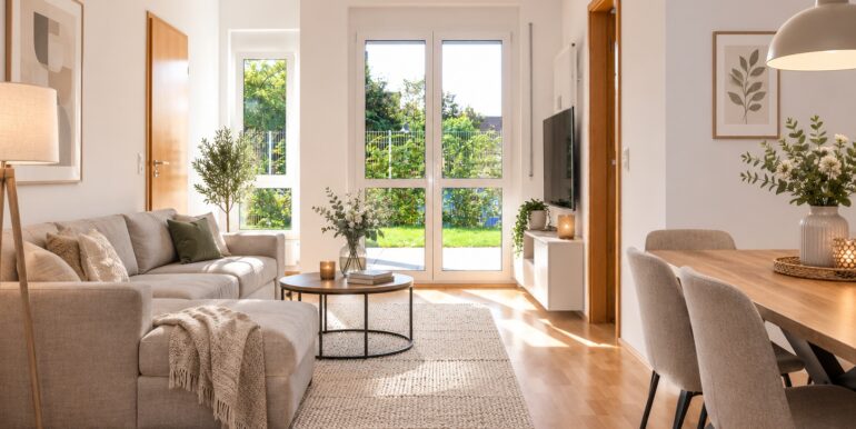 Wohn_Esszimmer beispielhafte KI-Möblierung