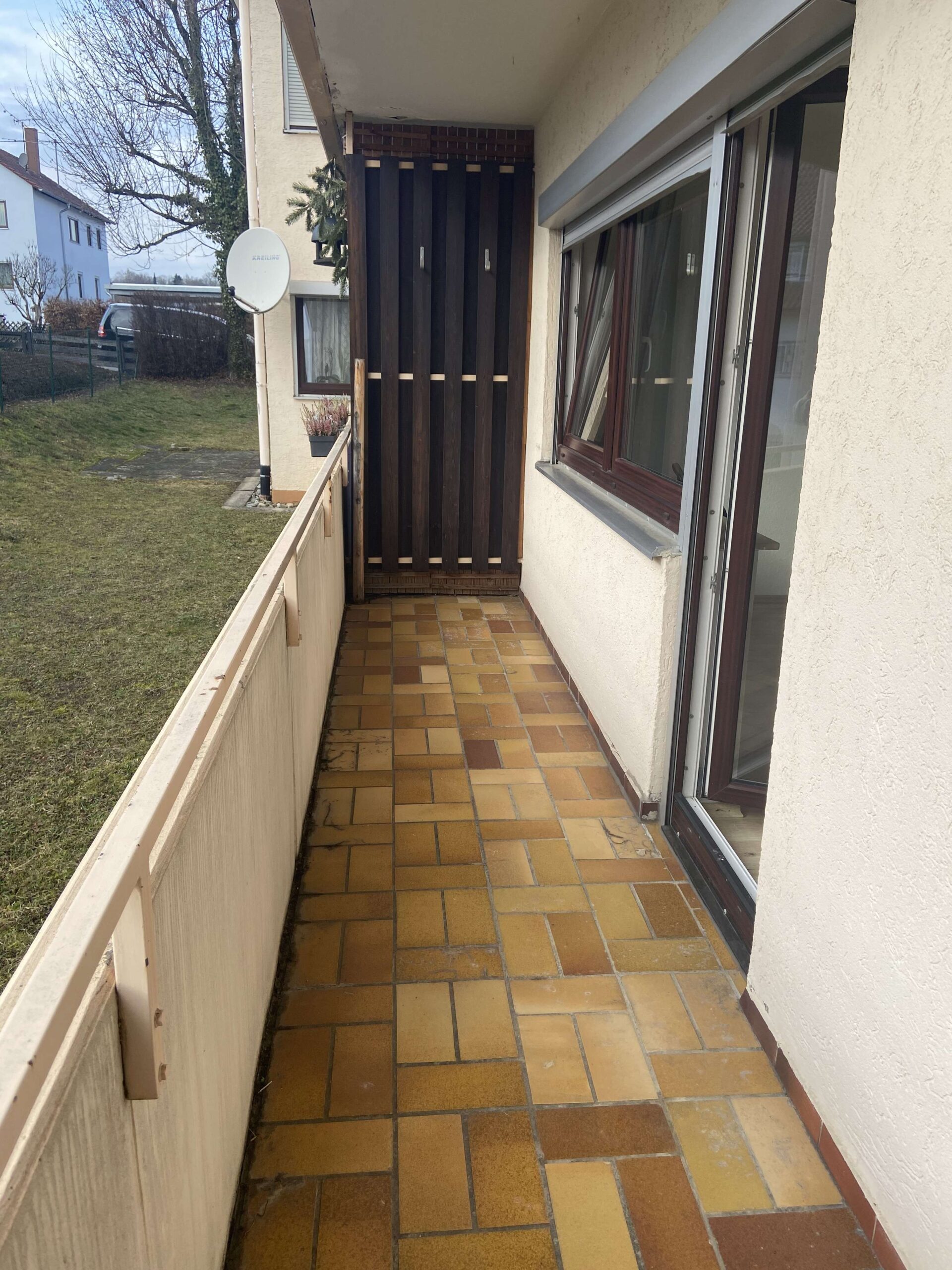 Detailansicht Balkon der Immobilie Gepflegte 1-Zimmer-Wohnung in Ohmenhausen
