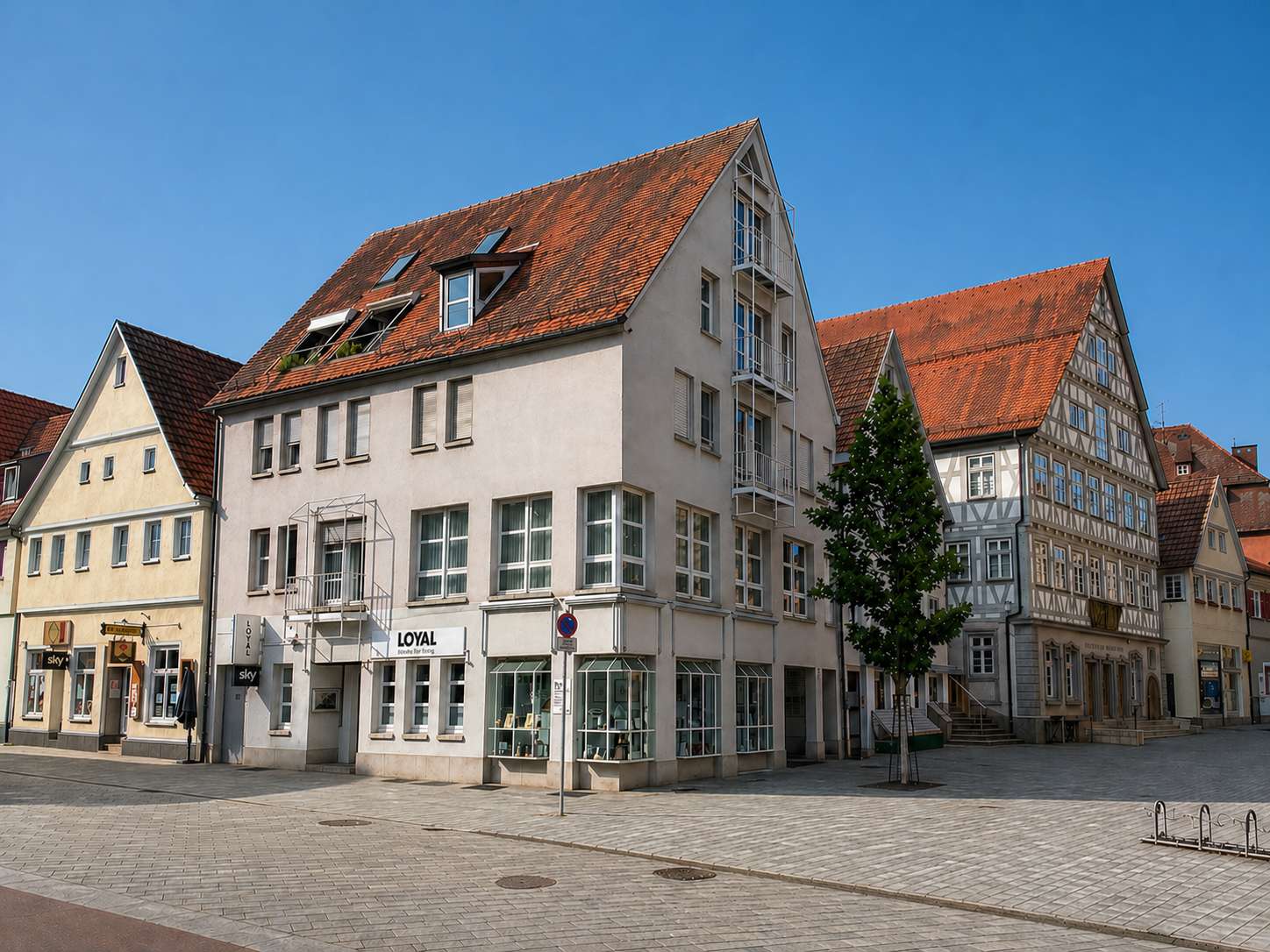 Detailansicht Außenansicht der Immobilie Attraktive Gastronomiefläche im Erdgeschoss in zentraler Innenstadtlage an der Marienkirche
