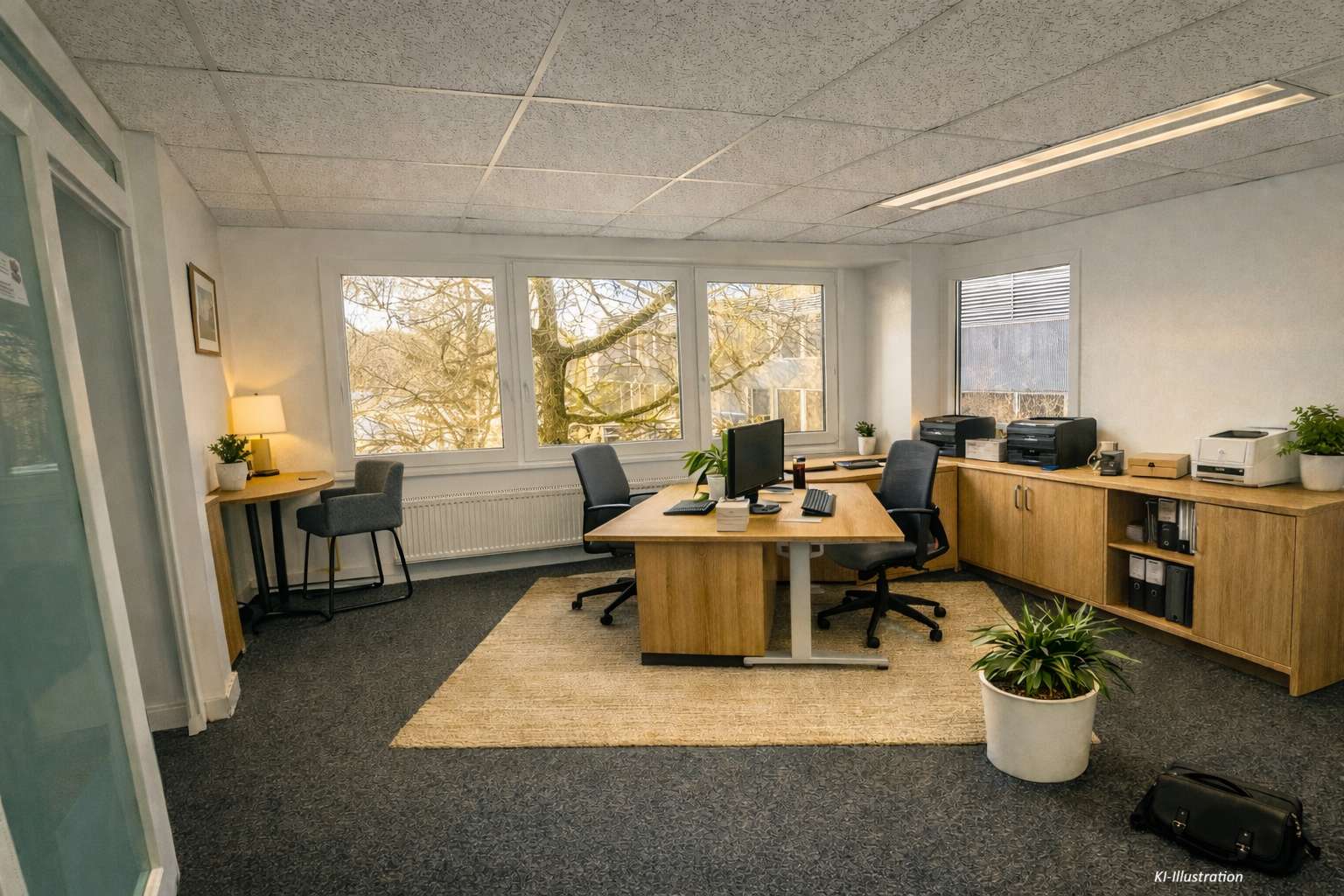Detailansicht Büro Nordseite der Immobilie Büro in ruhiger Lage, lichtdurchflutet