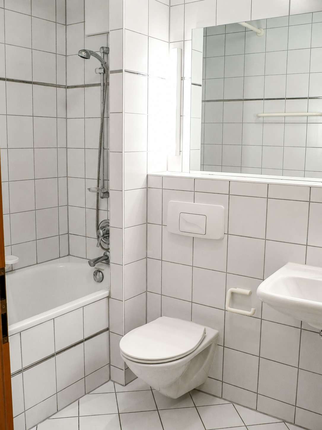 Detailansicht Badezimmer der Immobilie Helle und gemütliche  1-Zimmer-Wohnung am Stadtpark in Chemnitz - Uninah gelegen